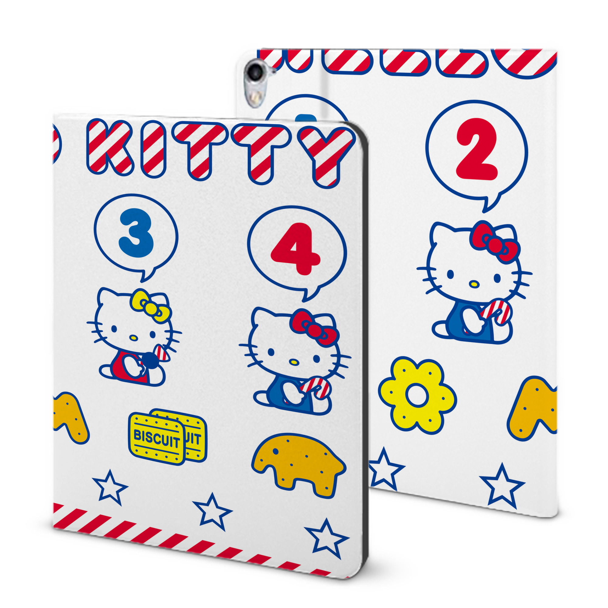 （画像用） Hello Kitty ハローキティ IPad ケース ブック型 PUレザー TPU 耐衝撃 軽量 薄型 ペン収納なし 全面保護 IPad 各モデル対応